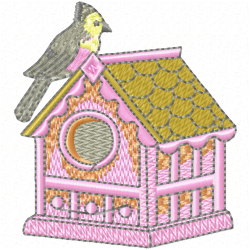 Bird Houses Embroidery Design 9 Bird Houses Embroidery Design 9